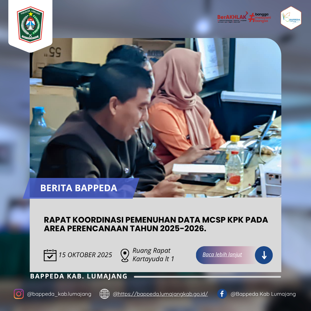 RAPAT KOORDINASI PEMENUHAN DATA MCSP KPK PADA AREA PERENCANAAN TAHUN 2025-2026.